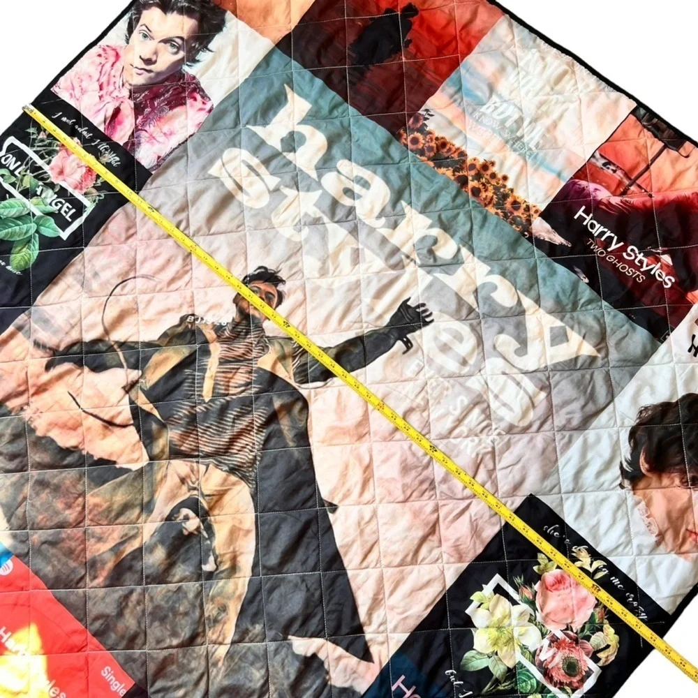 Harry Styles Quilted Throw Blanket
